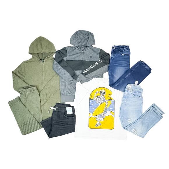Boys Size 16/18 Clothing Bundle - 5 Pieces - Hurley, Levi’s, Cat & Jack - Picture 1 of 4